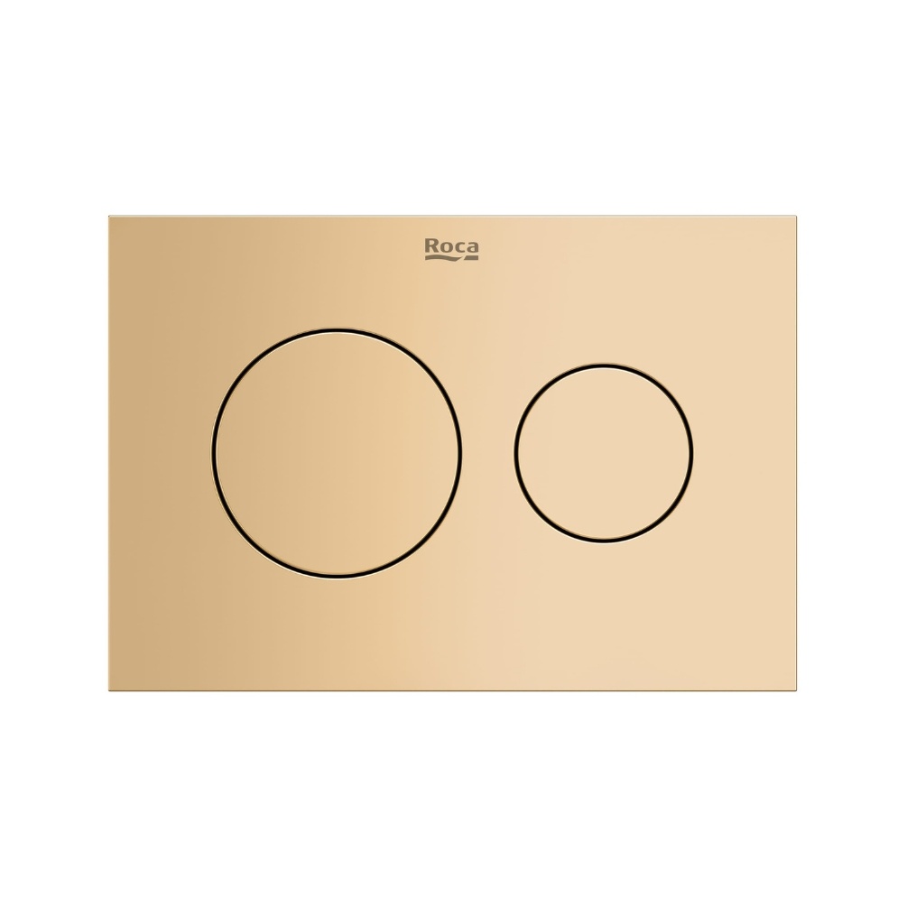 Cut out image of the Roca Duplo S PS3 Rose Gold Dual Flush Plate